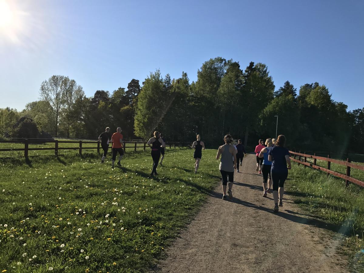 Löpskolning i härlig vårsol