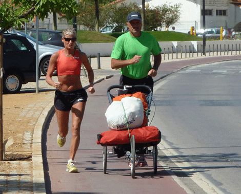 Susanne och Rune på löparäventyr